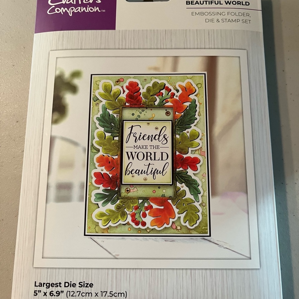 Beautiful World Embossing Folder and Die Set